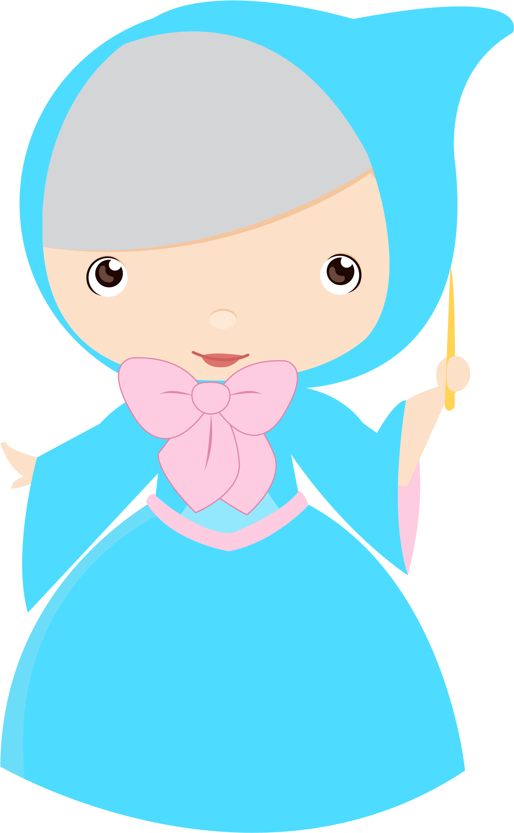 Cinderella's Carriage Clipart - Cute Fairy Godmother Clipart (1988x3152), Png Download