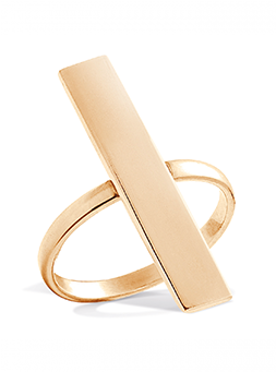 Gold-plated Ring With A Plate - Pierścionek Z Blaszką (395x395), Png Download