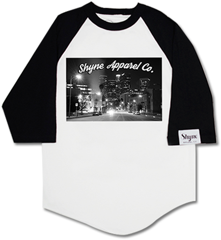 Los Angeles City Lights Raglan - Los Angeles (500x500), Png Download