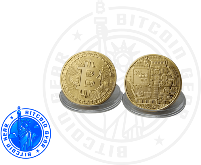 Jewelry Gold Gold Plated Or Silver Bitcoin Coin Collectible - Gold (720x579), Png Download