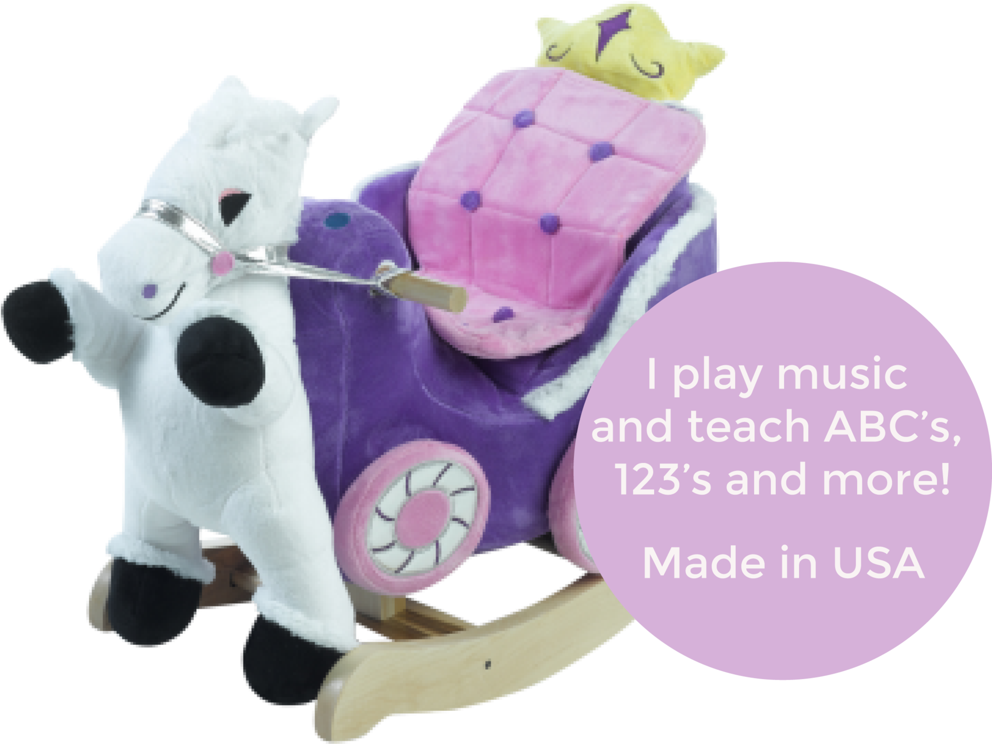 Princess Carriage Baby Girl Rocker - Child (2048x1665), Png Download