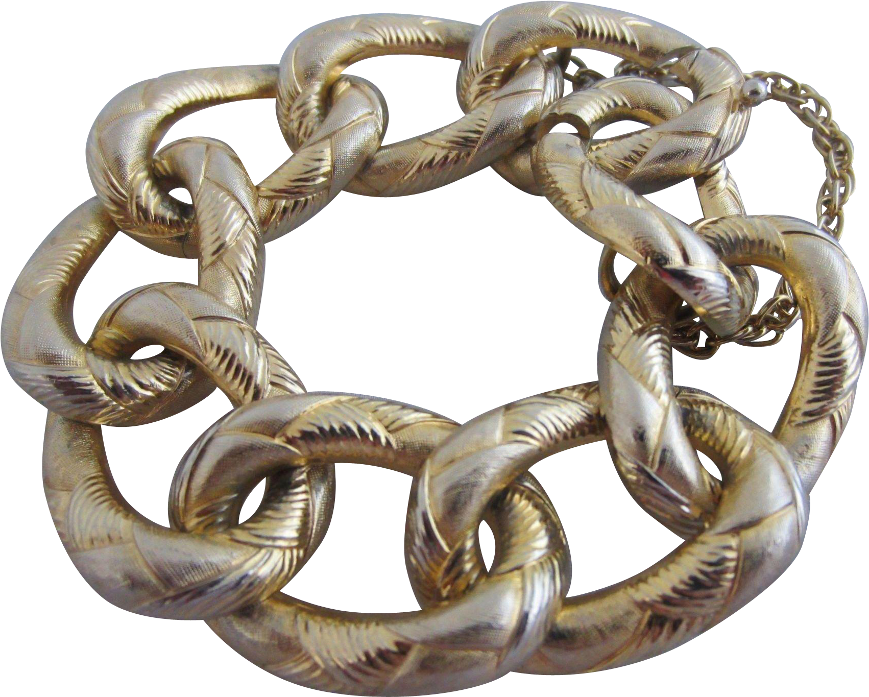 Grosse Germany 1961 Chunky Link Gold Plated Bracelet - Chain (1701x1701), Png Download