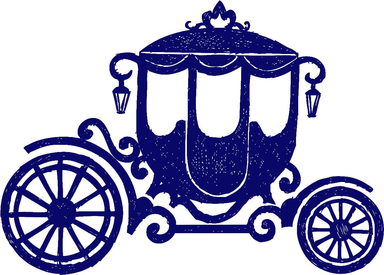 Horse Drawn Wheel Clip Art Cartoon Blue - Carriage Vector (1300x1300), Png Download