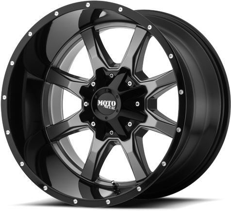 Moto Metal Mo970 Gloss Grey Center W/ Gloss Black Lip - Moto Metal Mo983 (500x500), Png Download