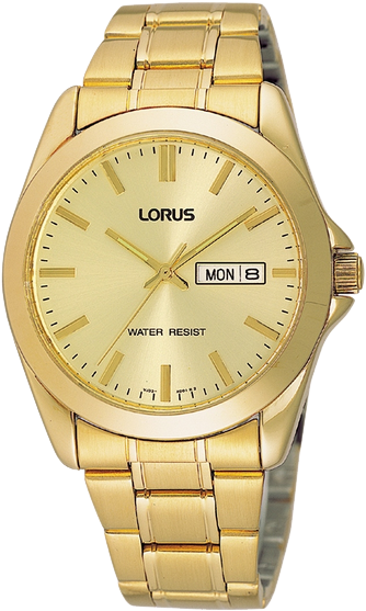 Lorus Gold Watch Mens (347x600), Png Download