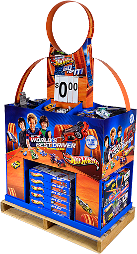 Mattel Hot Wheels - Hot Wheels Cardboard Display (300x533), Png Download