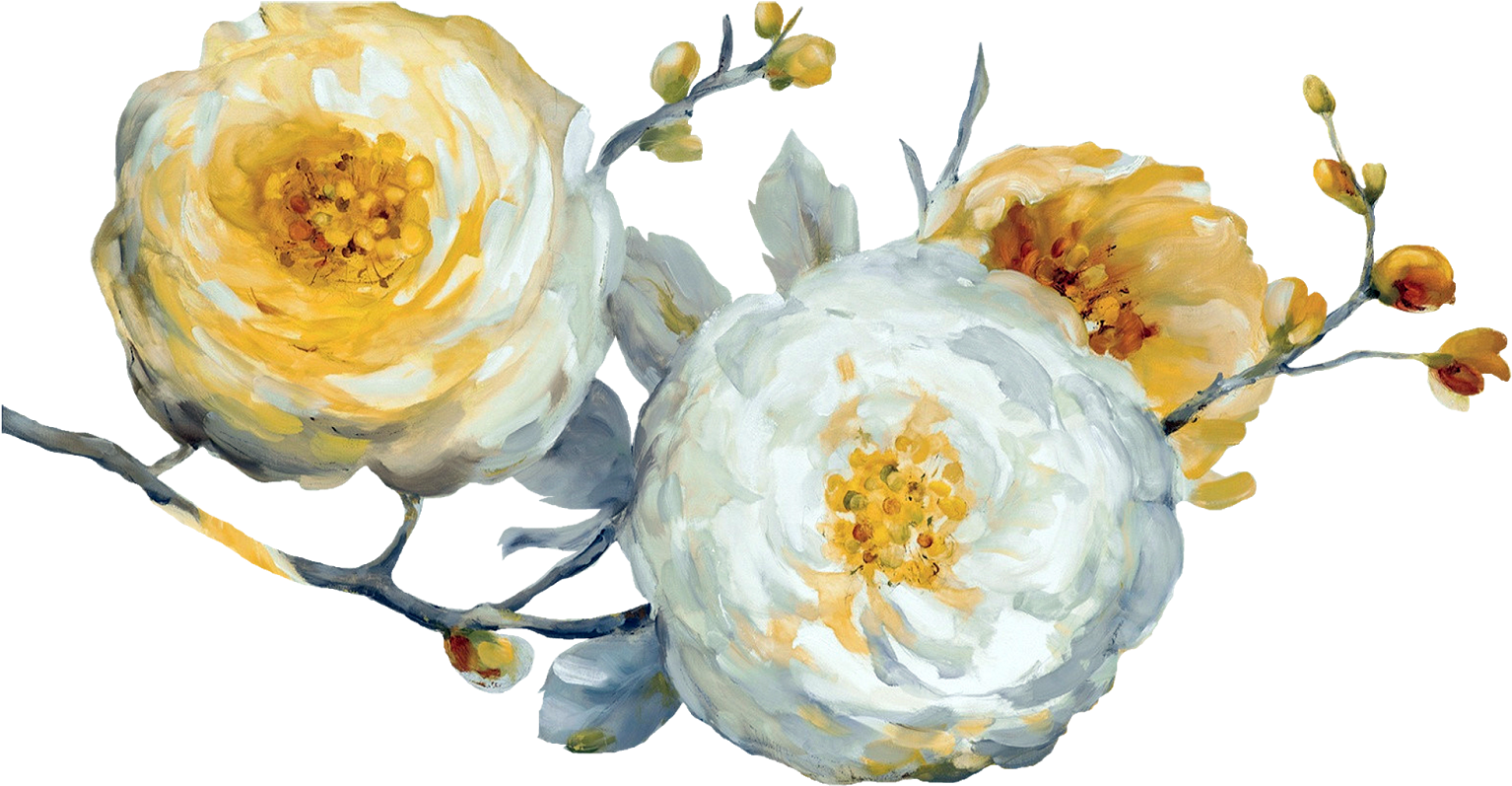 Decoupage Flower, Flower Painting, Flower Painting Art Print