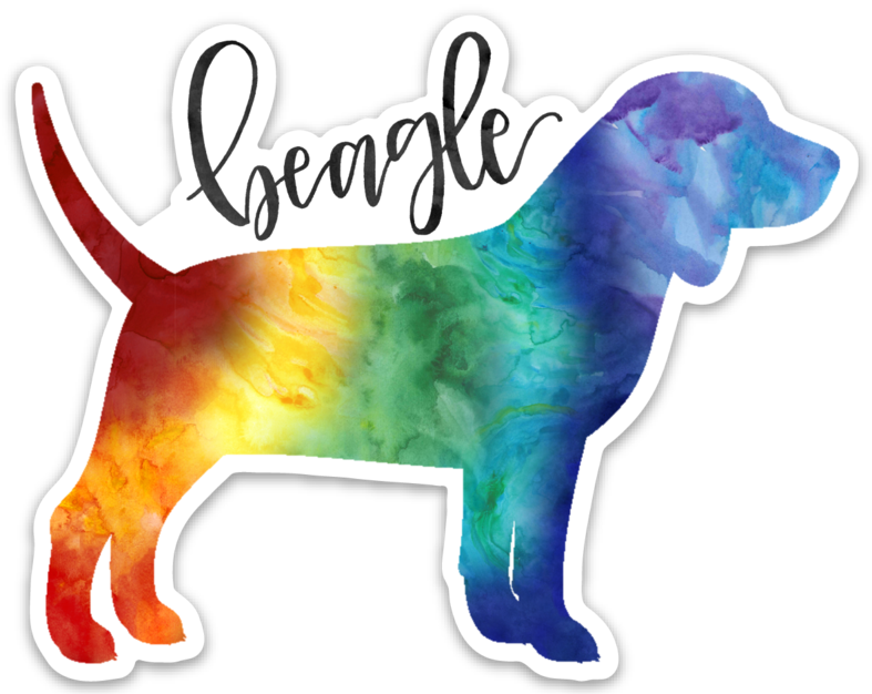 Beagle Die Cut Sticker - Die Cutting (787x626), Png Download