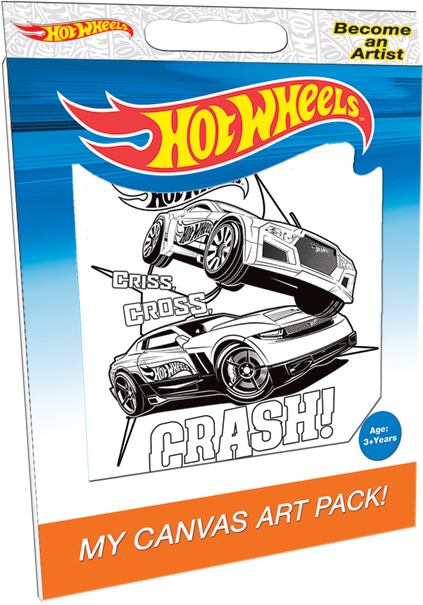 My Canvas Art Pack - Hot Wheels (842x618), Png Download