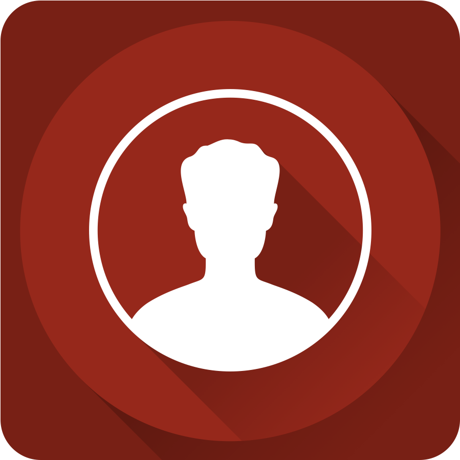 Contacts Icon - Red Contacts Icon (1024x1024), Png Download