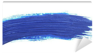 Blue Stroke Of The Paint Brush Isolated On White Self-adhesive - Wallet (400x400), Png Download