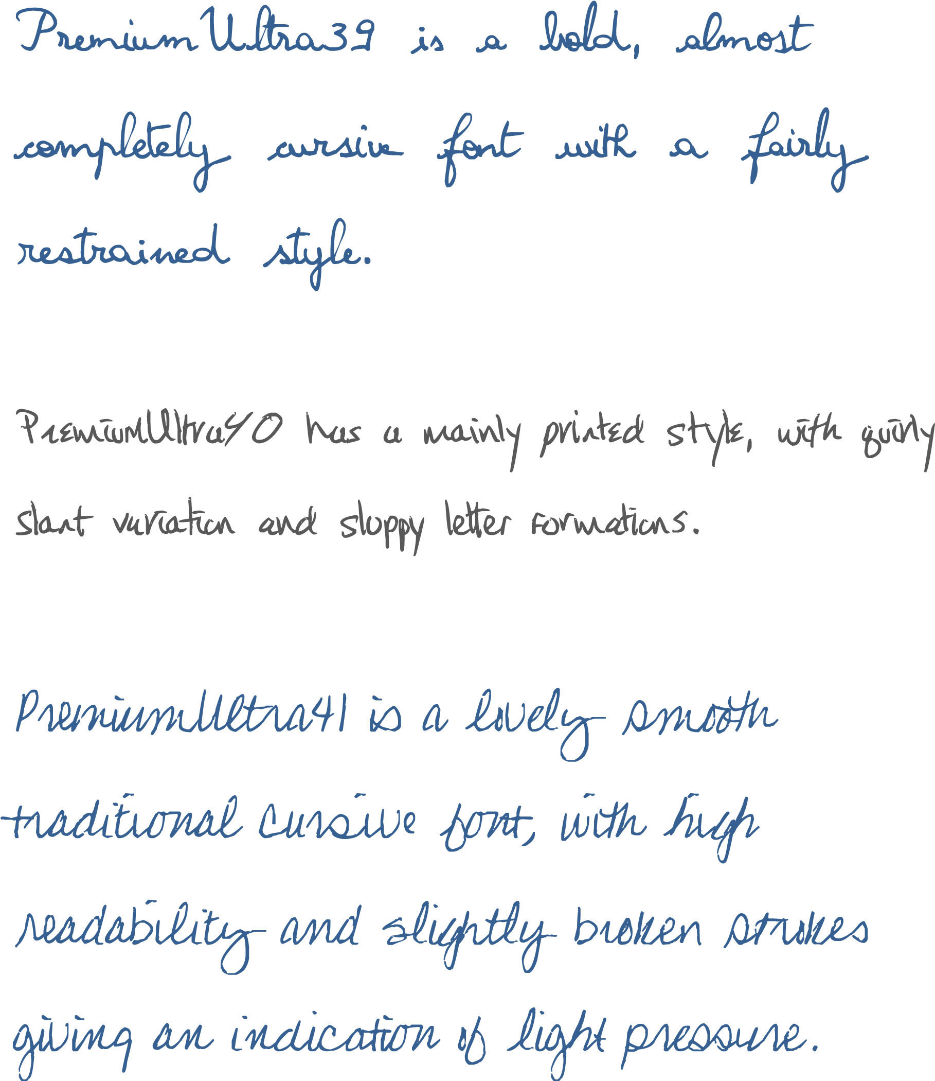 Three More Example Premium 'ultra' Fonts Added Plus - Handwriting (2283x2138), Png Download