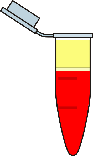 Blood Clipart Blood Sample - Blood Plasma Clipart (354x593), Png Download