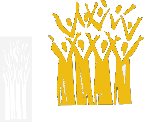 Gold Choir Clip Art - Gospel Singing Clip Art (600x509), Png Download