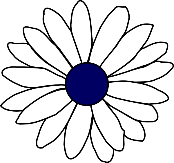 Daisy Line Drawing At Getdrawings - Single Flower Coloring Flower (600x562), Png Download