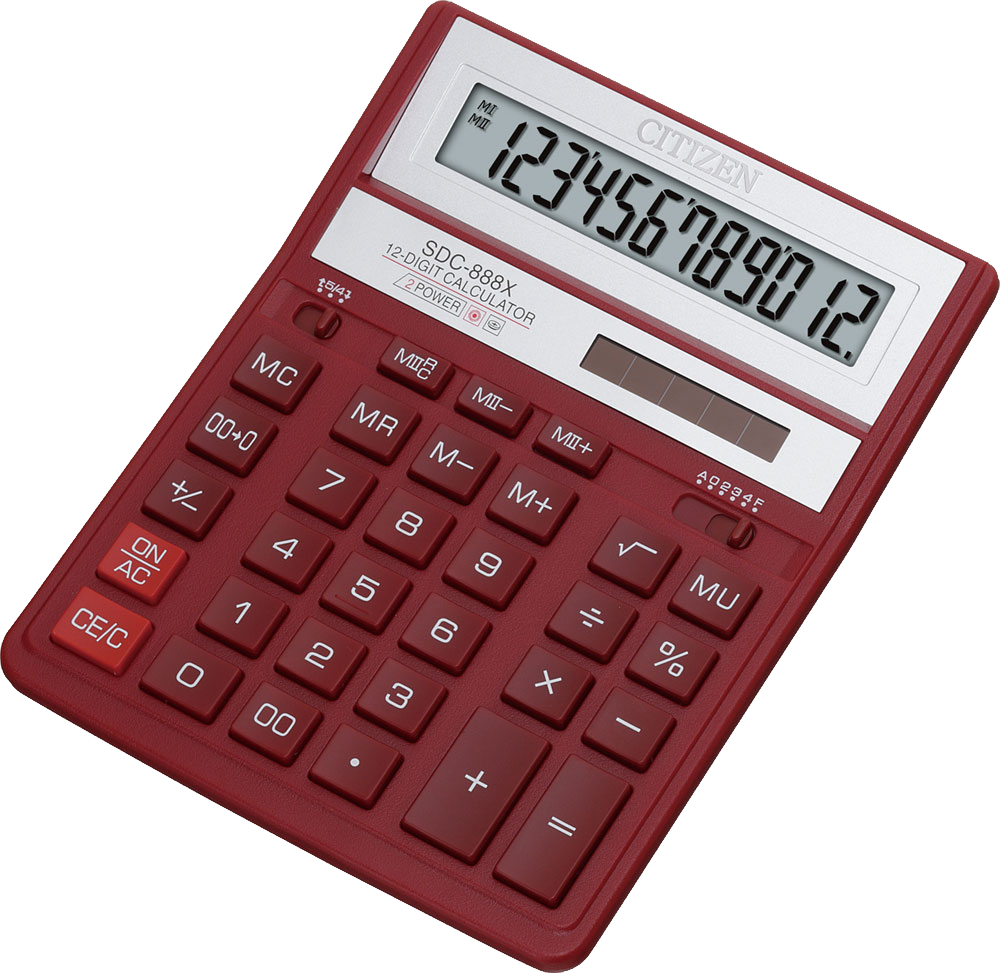 Red Calculator Png Image - Calculator Transparent (1000x973), Png Download