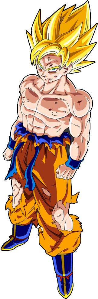 Ssj Goku (580x1002), Png Download