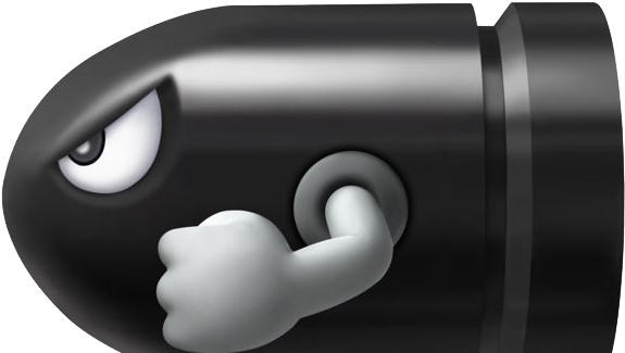 Big Bullet Bill Icon - Bioworld Bullet From Mario Bros Belt And Buckle (600x410), Png Download
