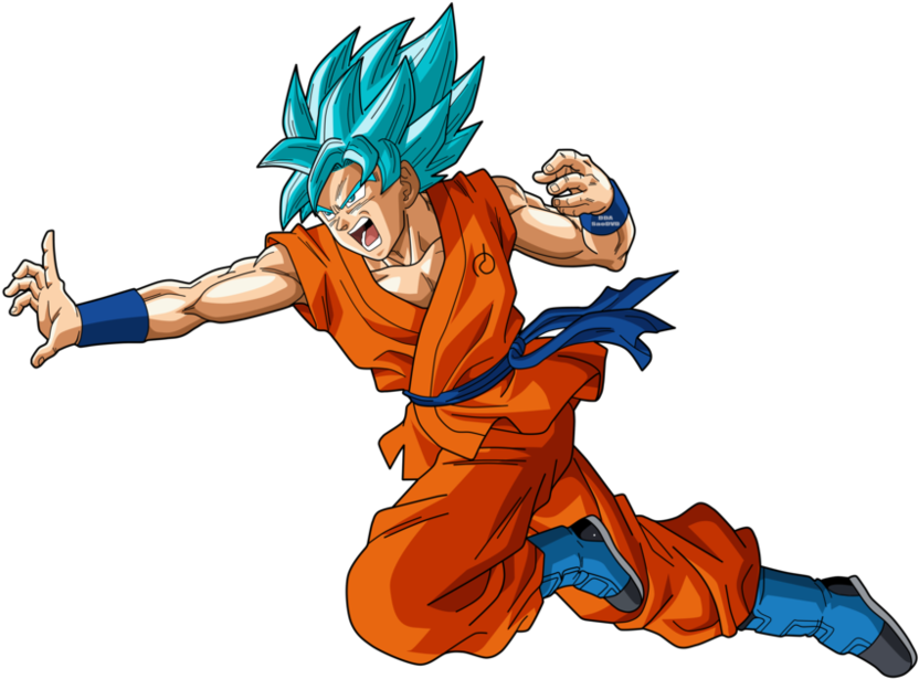 Goku Clipart Ssgss - Goku Ssj Blue Png (1000x798), Png Download