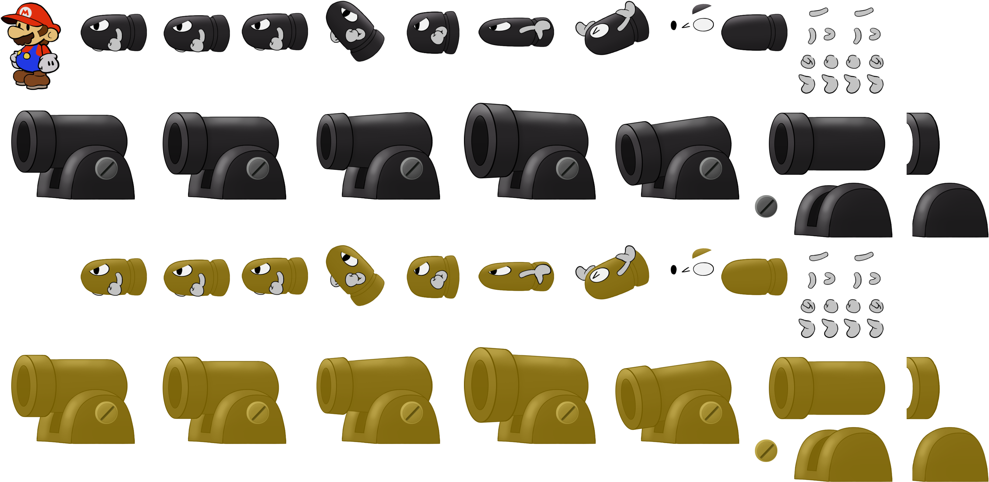 Click For Full Sized Image Bullet Bill And Bill Blaster - Video Game (3320x1707), Png Download