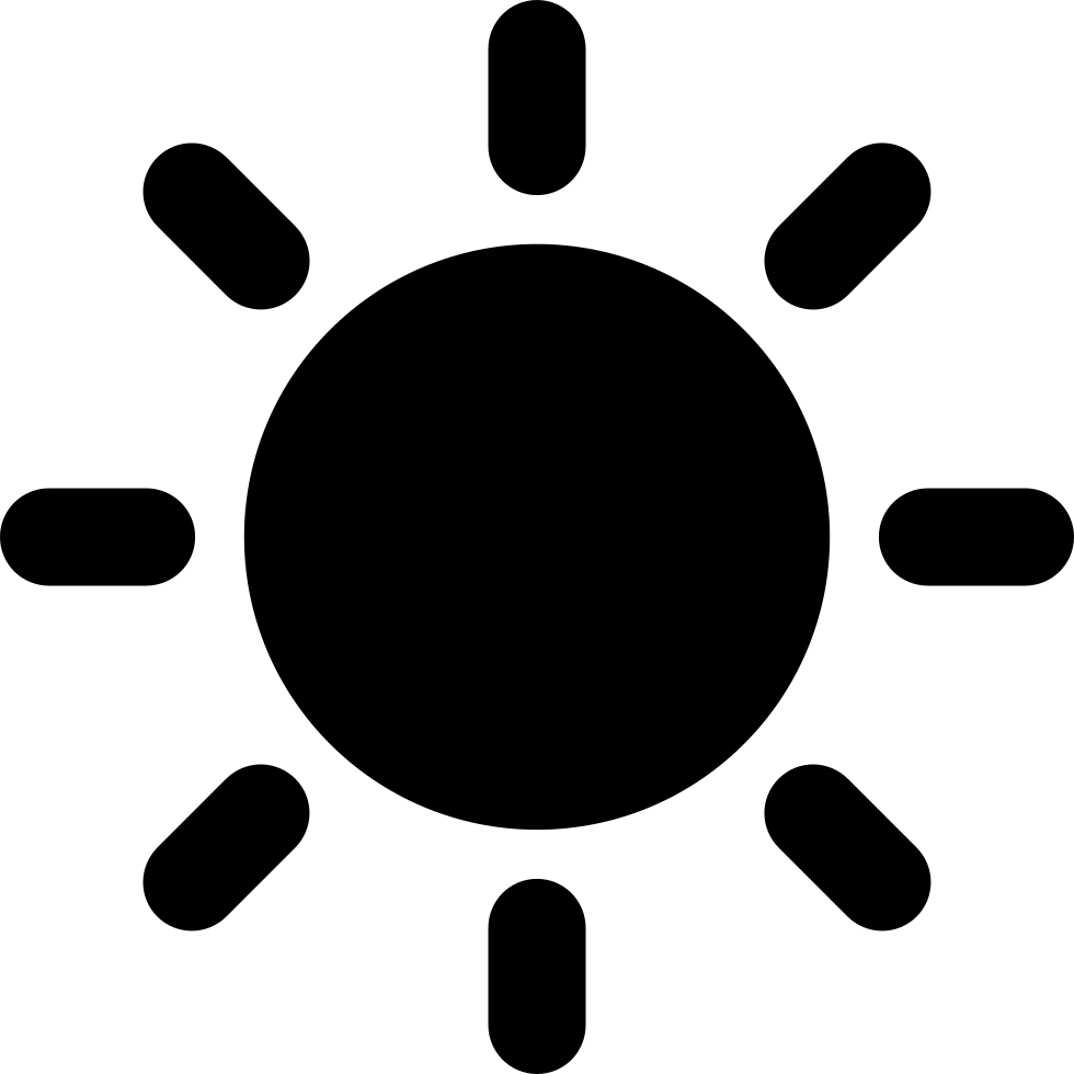 Png File - Black Sun Icon (980x980), Png Download