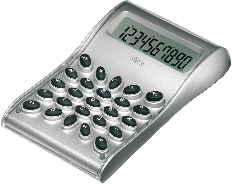 Canon X Mark I Premium Desktop Calculator - Black (979x776), Png Download