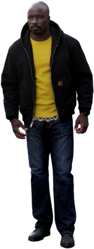 Net Flix Luke Cage Png Jpg Free Stock - Luke Cage Netflix Png (394x842), Png Download