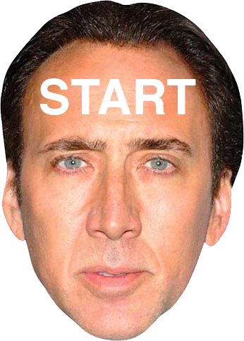The Cage Cage - Nicolas Cage (346x483), Png Download