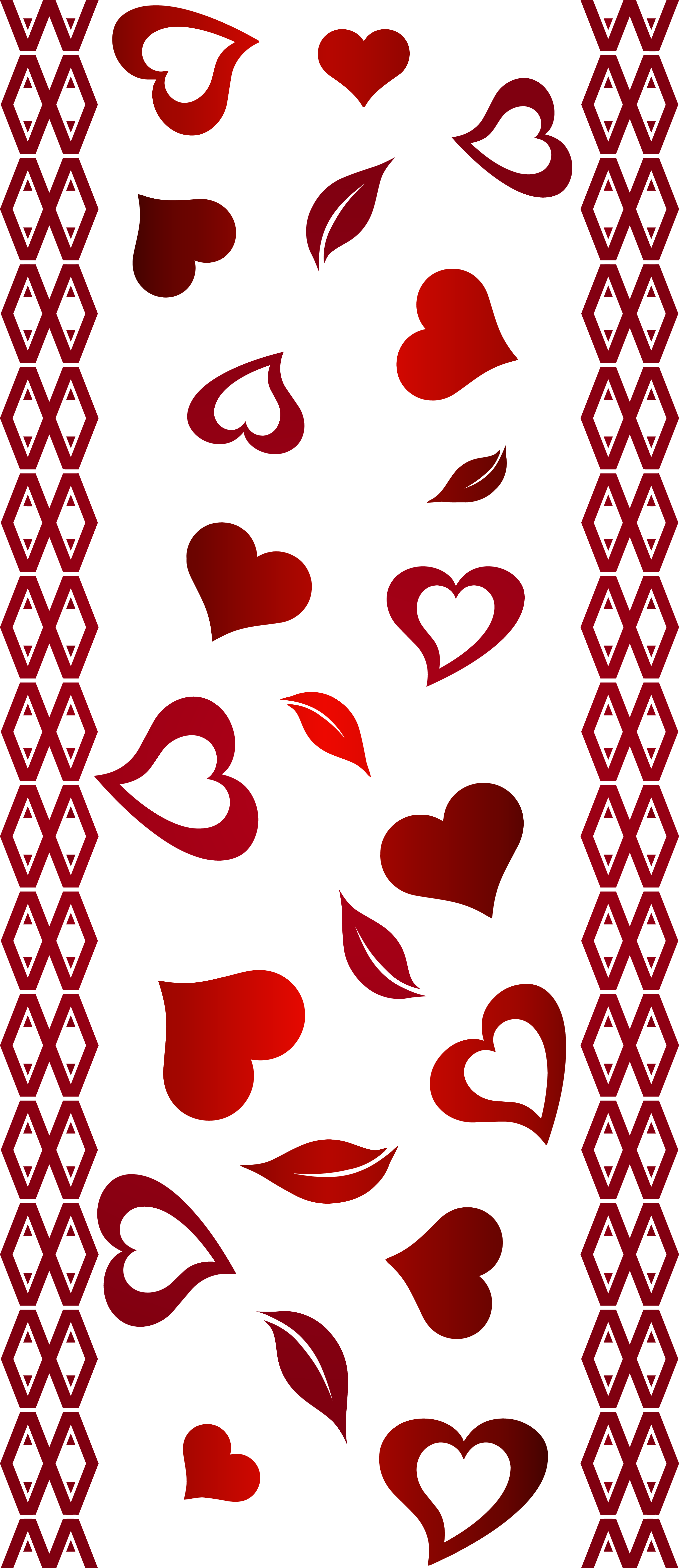 Banner Freeuse Stock S Day Transparent Png Clip Art - Valentines Day Border Png (2705x6244), Png Download