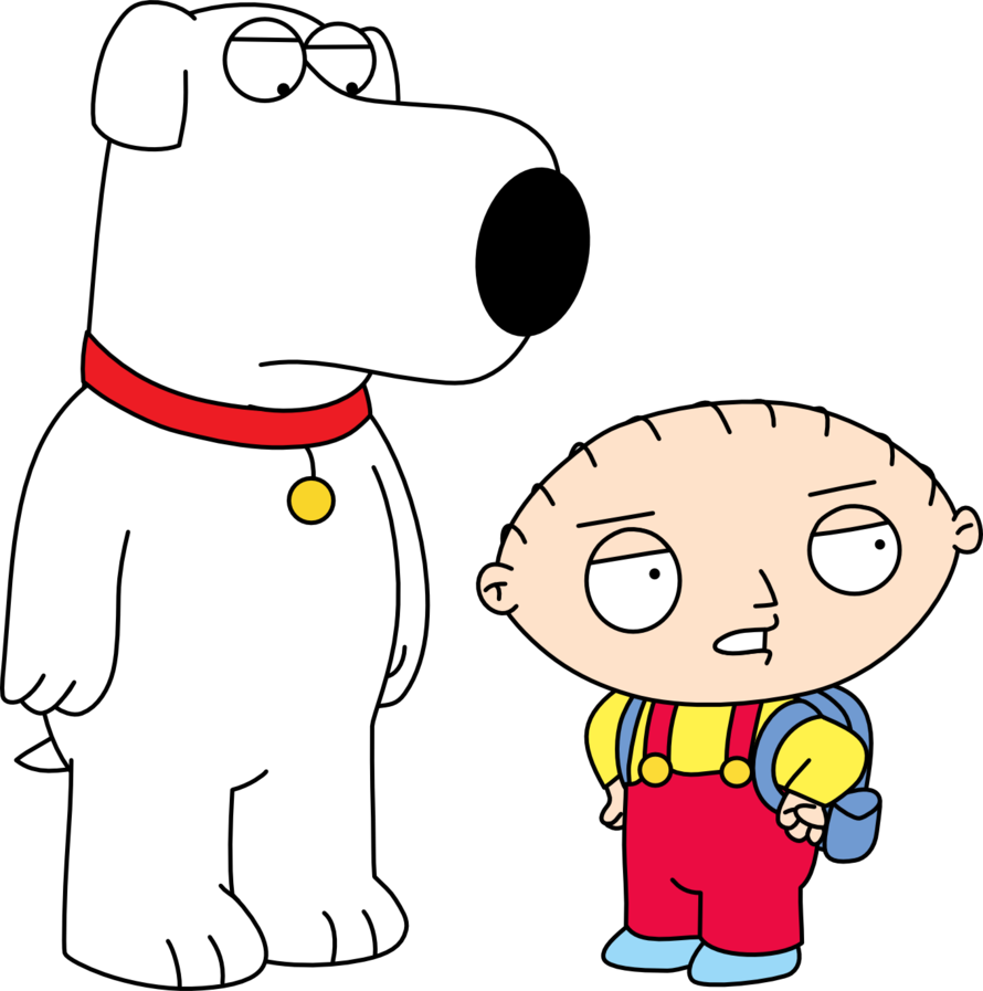 Stewie And Brian In Road To Somewhere By Mighty355 - Stewie And Brian Drawing (890x897), Png Download