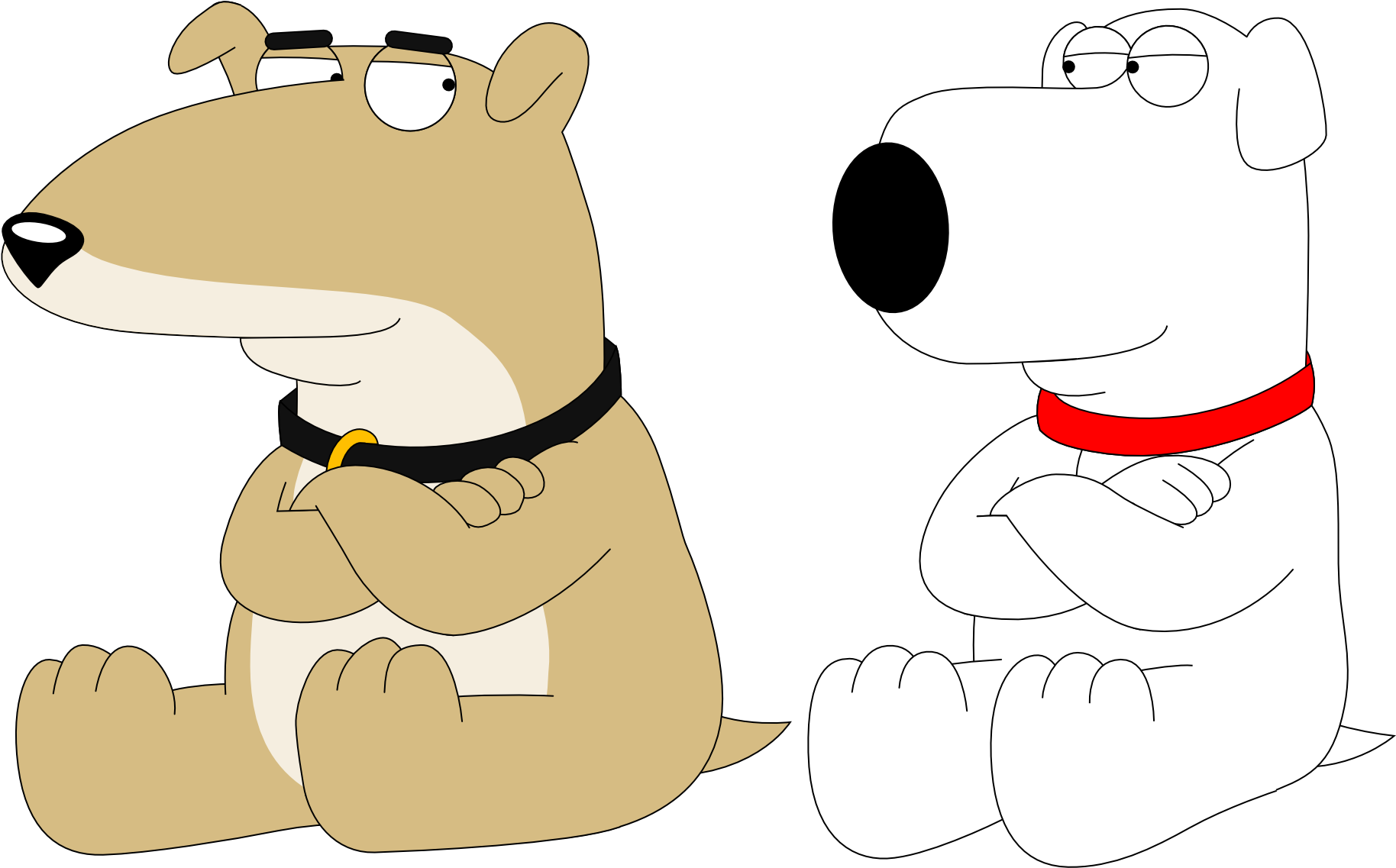 Brian And Vinny - Brian Griffin (1900x1200), Png Download