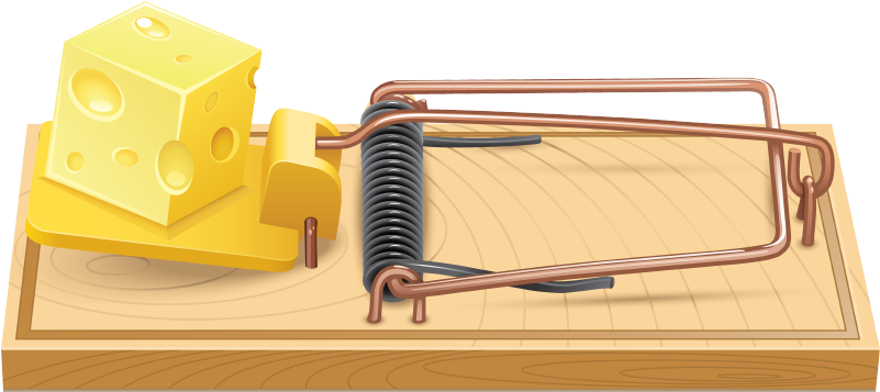 Cartoon Mouse Trap Transparent (800x387), Png Download