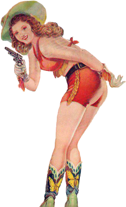 Cowgirl - Illustration (300x441), Png Download