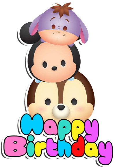 Centerpiece Tsum-tsum - Happy Birthday Tsum Tsum (600x600), Png Download
