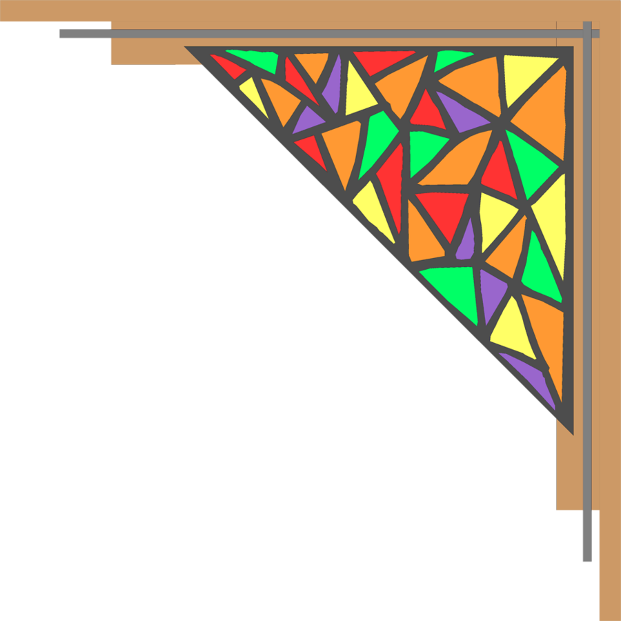 Download Stained Glass Frame Png Clipart Window Stained - Stained Glass Frame Png (900x900), Png Download