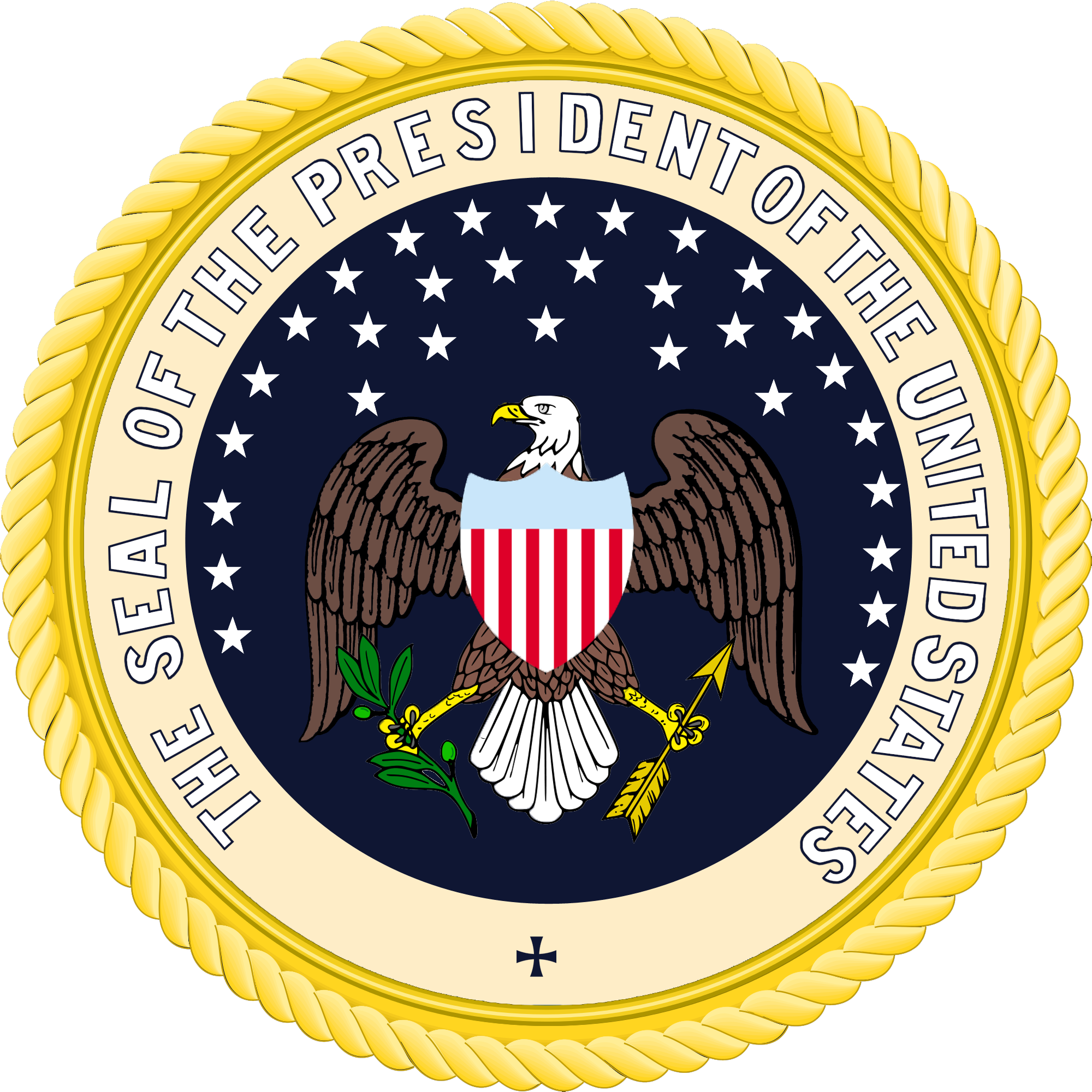 Seal Of The President Of The United States - 25 Years Silver Jubilee Logo (2000x2001), Png Download