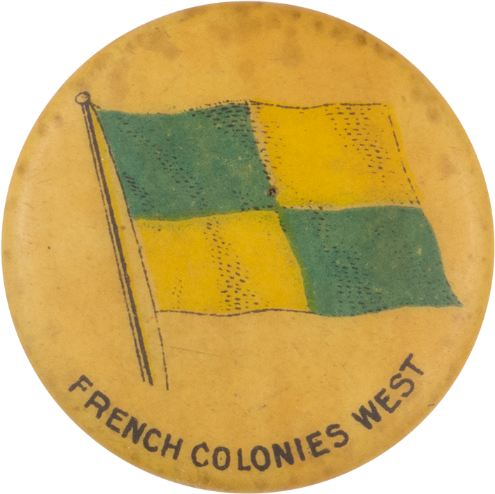 French Colonies West Flag - Badge (1000x855), Png Download