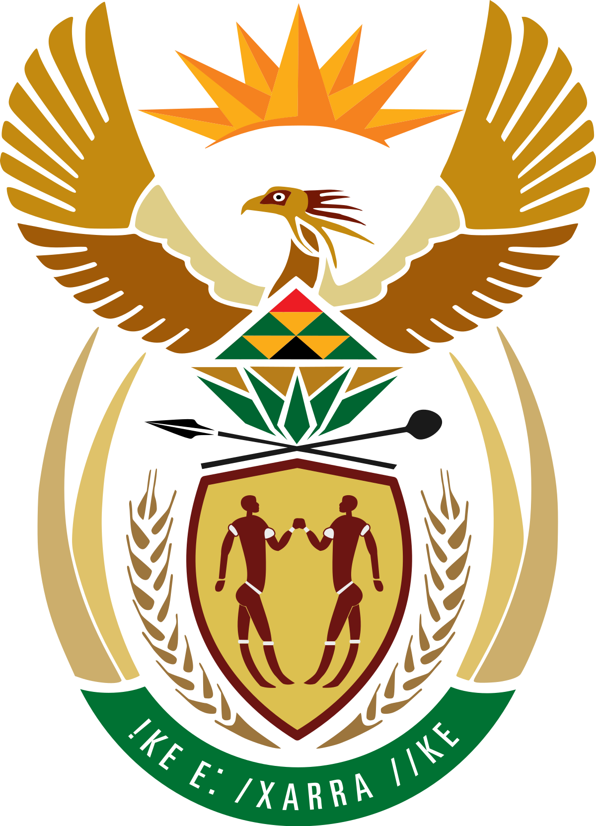 The National Coat Of Arms - South African Coat Of Arms (1200x1663), Png Download