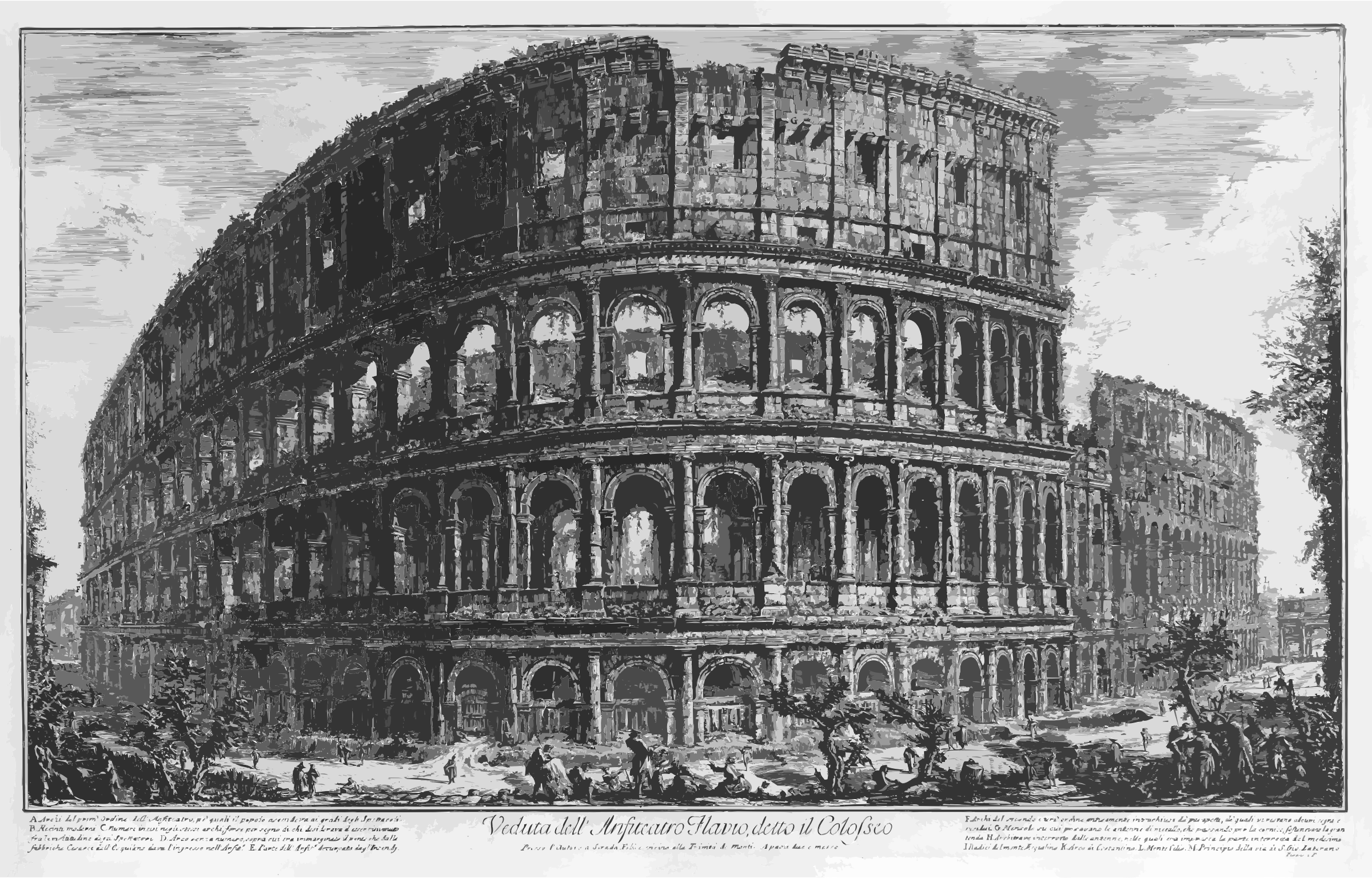 2 Point Perspective Colosseum Clipart Colosseum Arch - Amazing 2 Point Perspective (900x576), Png Download