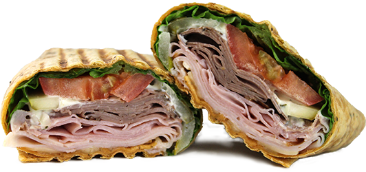 Wrap It & Grilled It - Panini Wraps Png (532x250), Png Download