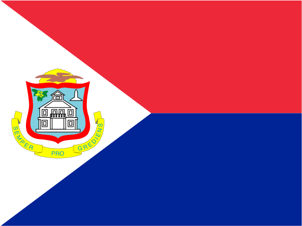 Flag Of Saint Martin Logo Png Transparent - Flag Of Sint Maarten (2400x1800), Png Download