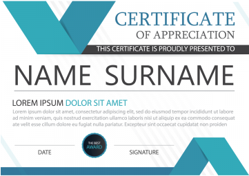 Elegance Horizontal Certificate With Vector Illustration - Vector Graphics (360x360), Png Download