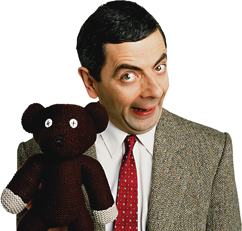 Bean - Mr Bean With Teddy Bear (827x789), Png Download