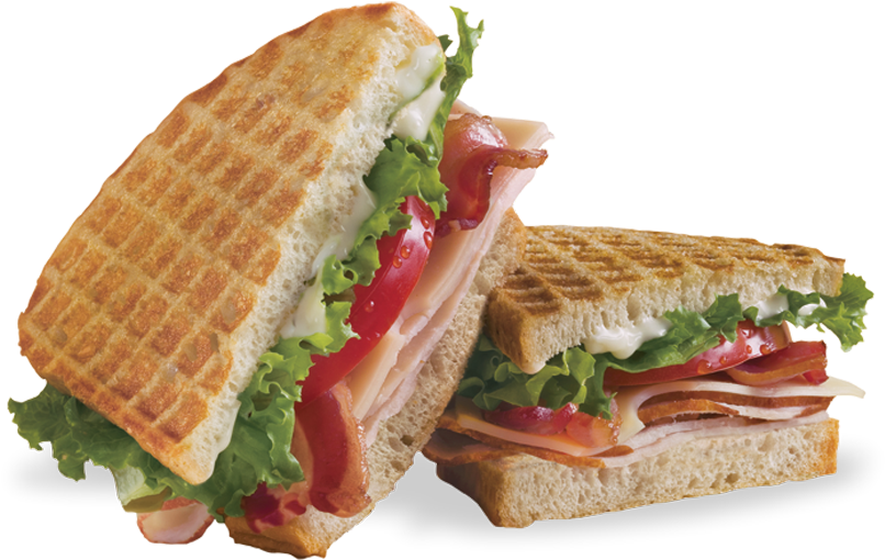 Iron Grilled Turkey Sandwich - Chicken Club Sandwiches Png (940x566), Png Download