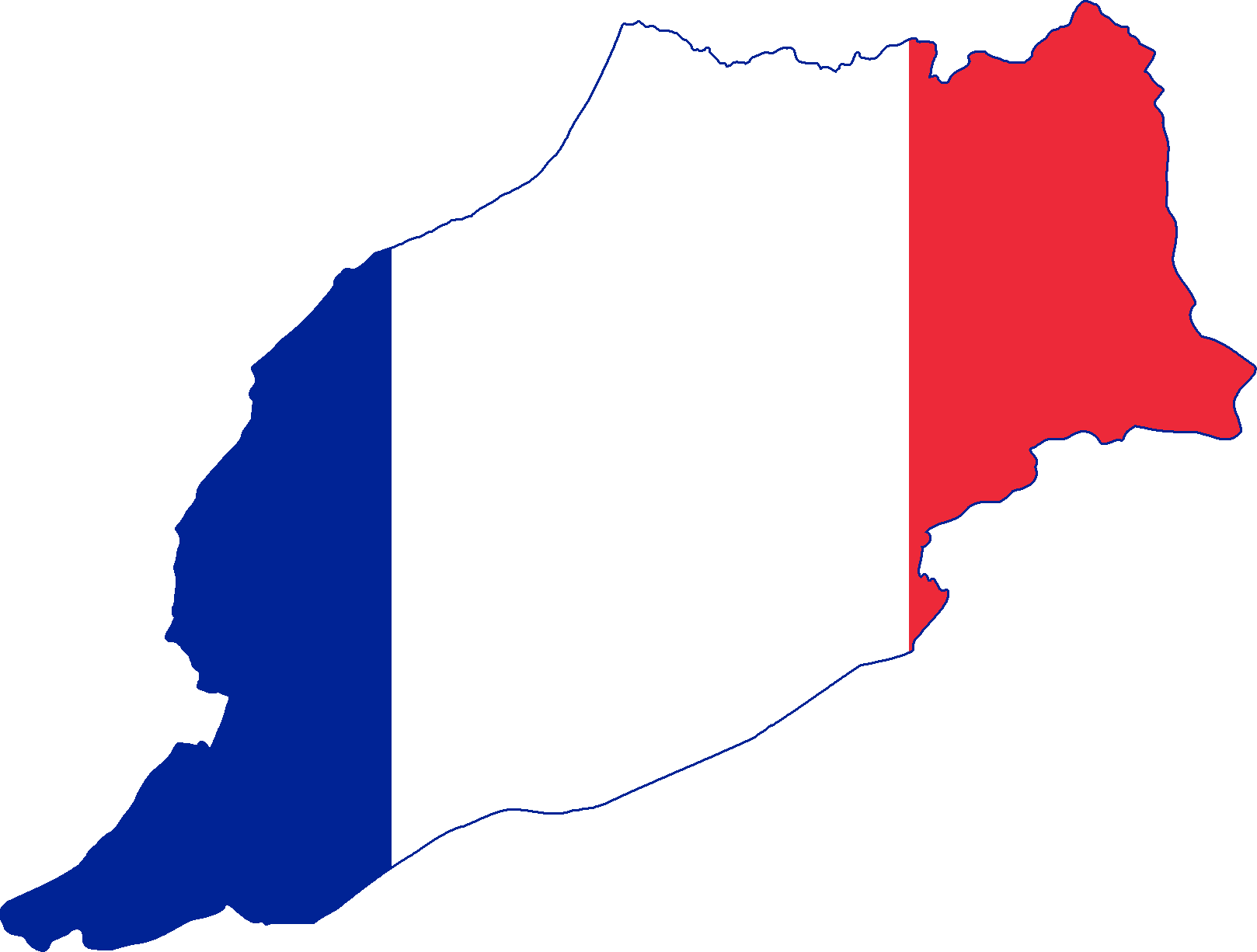 Flag Map Of French Morocco - Flag Map Of Morocco (1618x1226), Png Download
