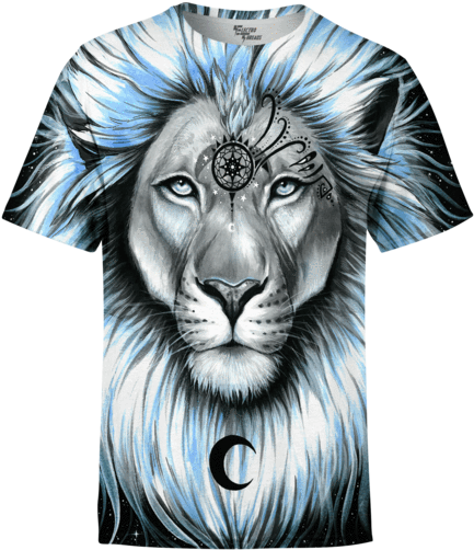 Lion Galaxy Unisex Crew - Hoodie (440x600), Png Download
