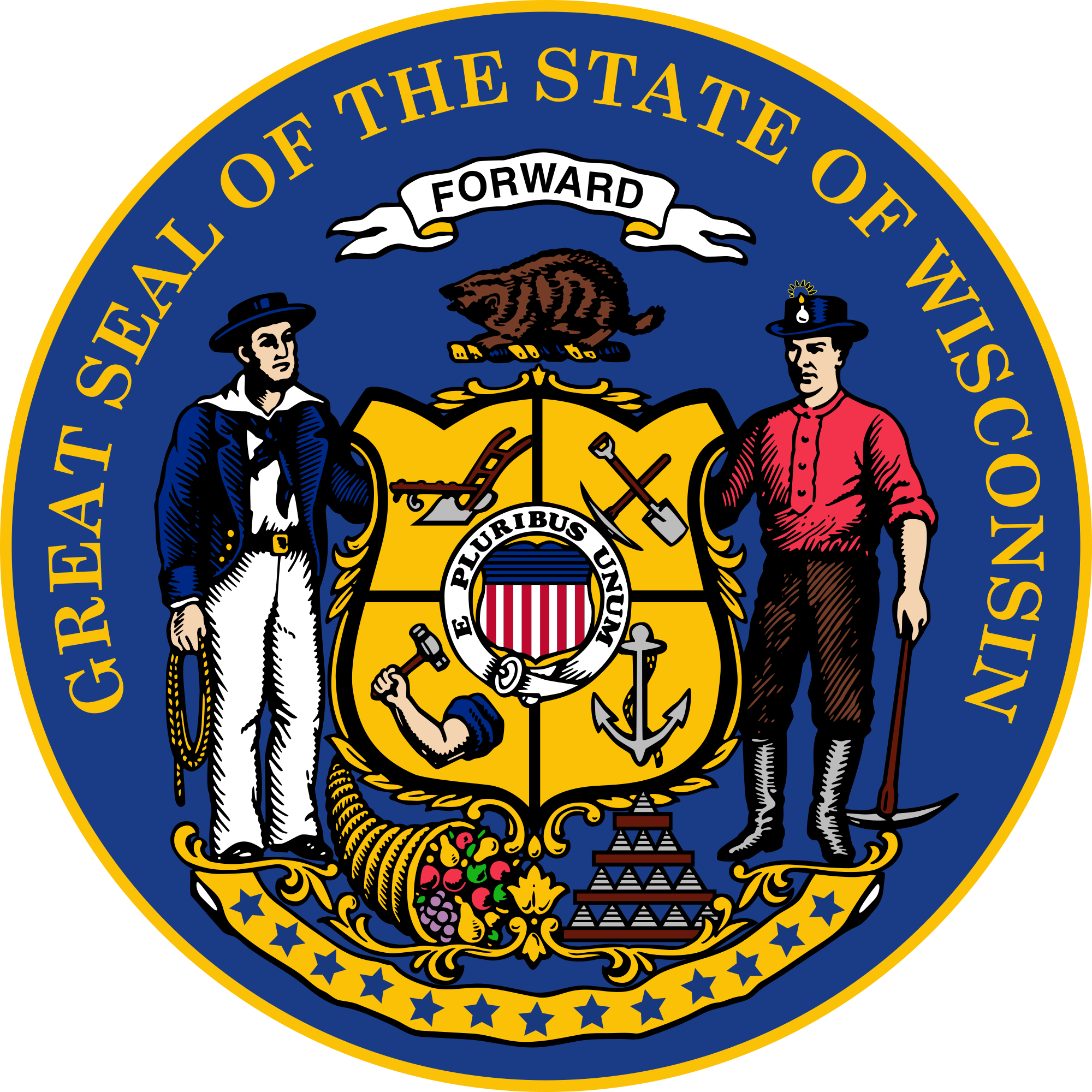 Svg Freeuse Download Px Of Wisconsin Svg Crew Pxsealofwisconsinsvg - Wisconsin State Government (2000x2000), Png Download
