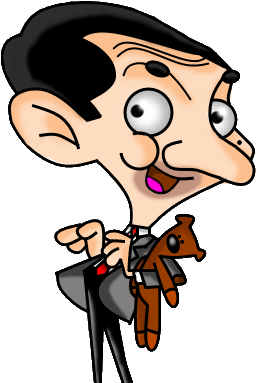Presentado Por - Mr Bean Doll Cartoon (300x400), Png Download