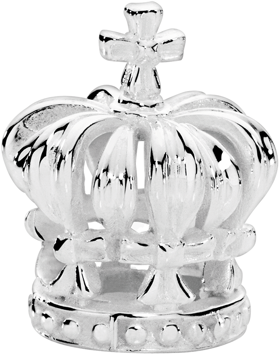 Sterling Silver Crown Charm (1000x1000), Png Download