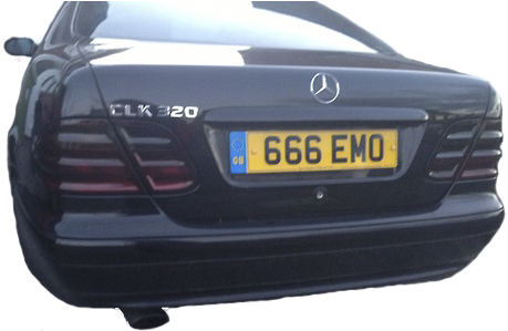 Lol Mine Car Satan Emo Png 666 Transparent - Mercedes-benz Clk-class (466x361), Png Download